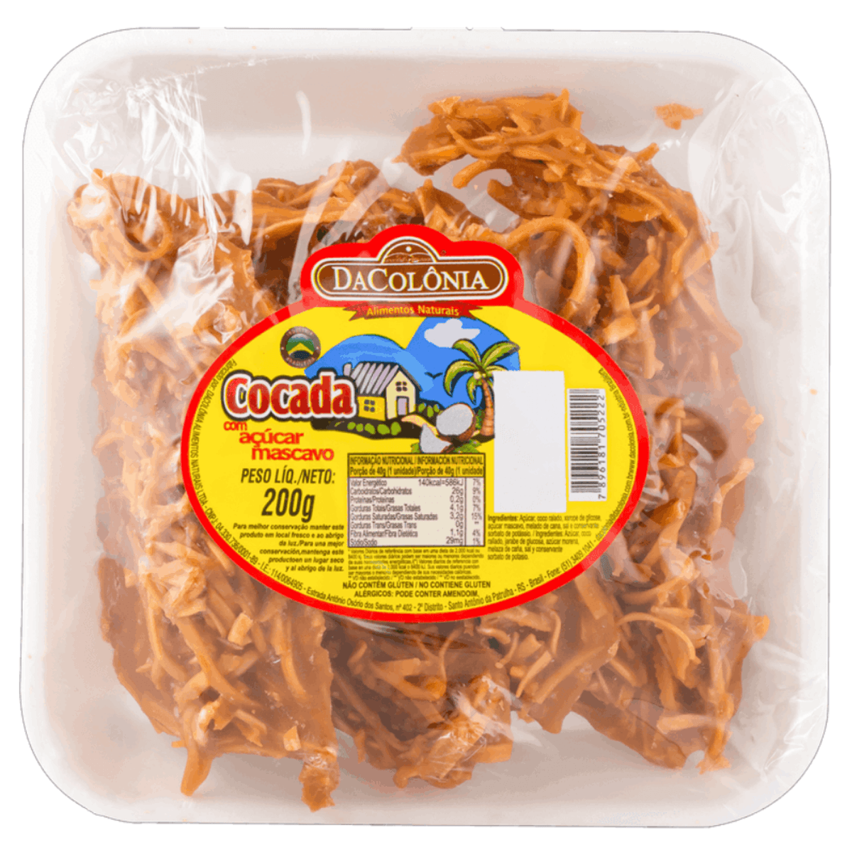Da Colônia Cocada com Açúcar Mascavo (200g)